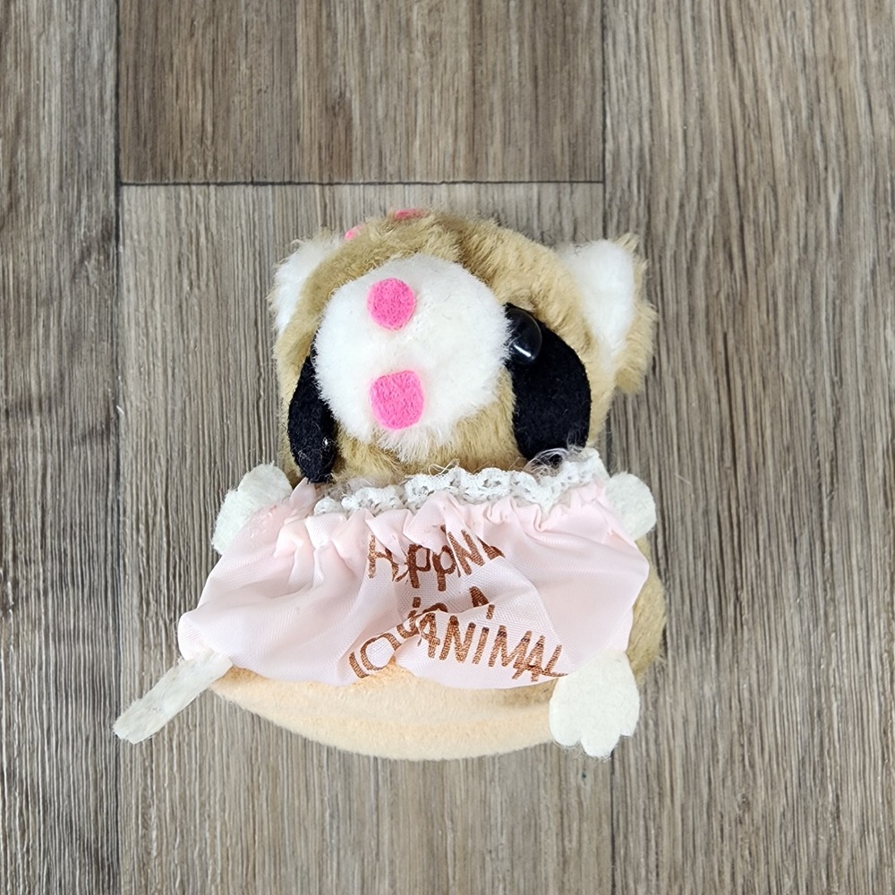 Vintage Jovan Jovanimal Raccoon Plush Pink Happiness Is A Jovanimal Korea 4"